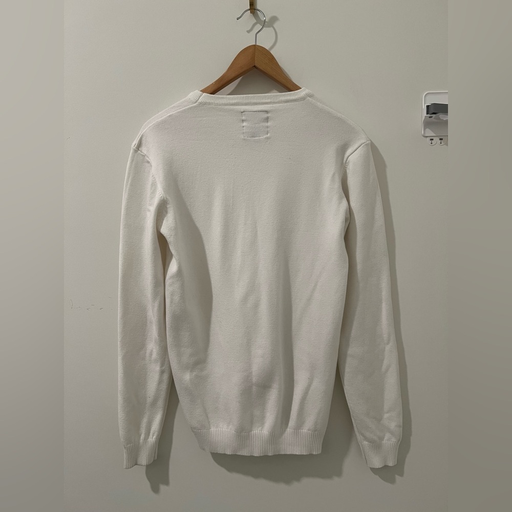 Classic White Men's Sweater - Picture 2 of 5